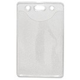 BRADY PEOPLE ID, BADGE HOLDER, VERTICAL DATA/CREDIT CARD, CLEAR (20 MIL) RIGID VINYL, VEHICLE, BAGGED AND SOLD AS QTY. 100